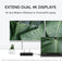 Plugable 4K DisplayPort and HDMI Dual Monitor Adapter for USB 3.0 and USB-C, Compatible with Windows and ChromeOS image 2