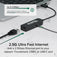 Plugable USB-C to 2.5 Gbps Ethernet Adapter with 100W USB-C Charging image 3