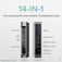 Plugable Thunderbolt™ and USB-C Dual Monitor Docking Station, 96W Laptop Charging image 3