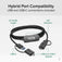 Plugable USB Data Transfer Cable with USB-C Adapters, 6.6ft image 3
