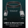 Plugable Gigabit USB-C to Ethernet Cable, 2m 6.6ft image 3