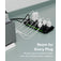 Plugable 12-Outlet Power Strip with 2-Port USB Charger (25ft/7.6m Cable) image 5