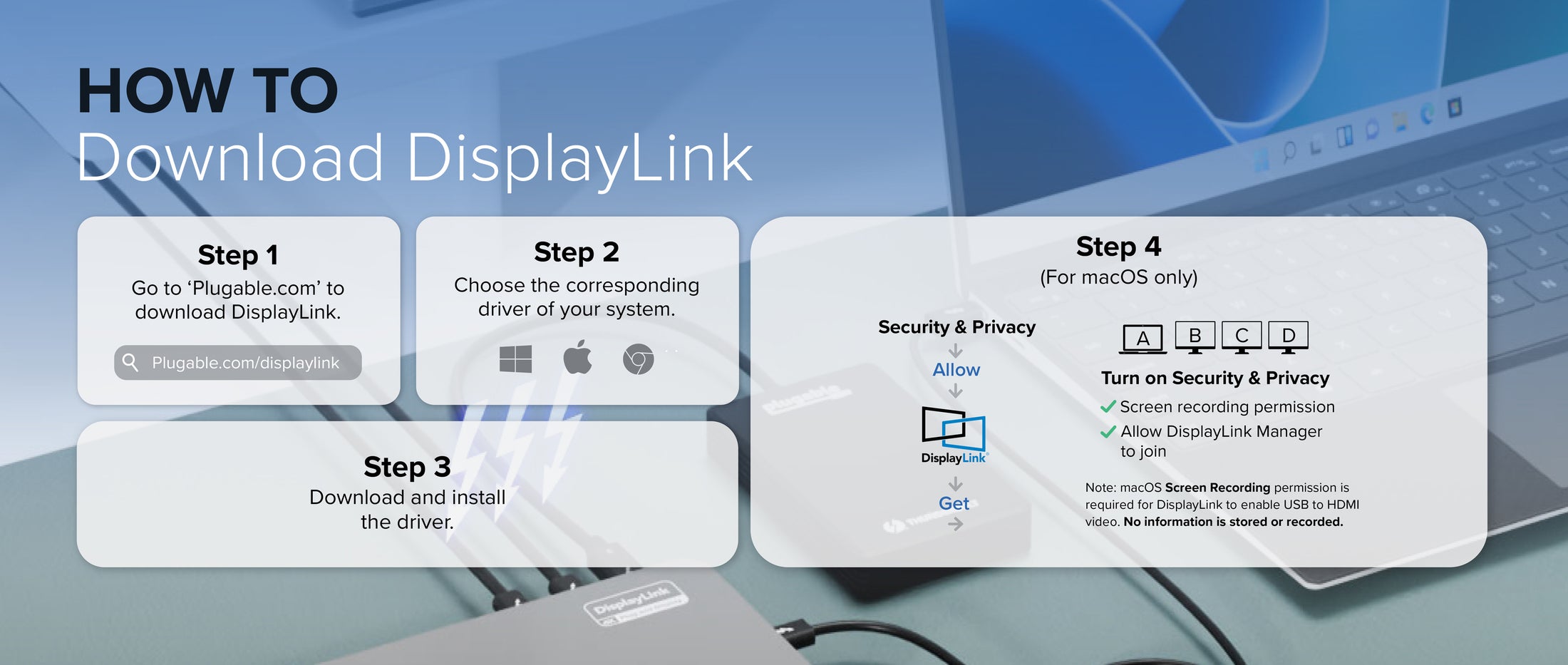 Boost productivity with a displaylink dock, ideal for dual monitors and laptop connectivity