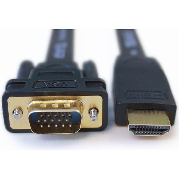 Closeup of VGA and HDMI ends