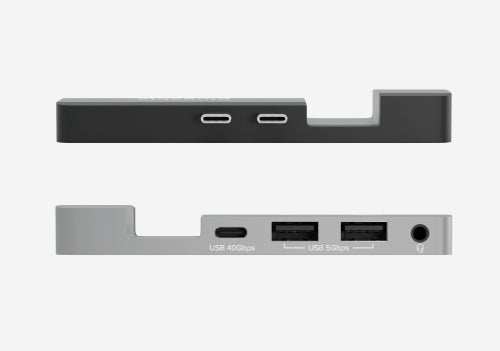 Close up image of the port selection on the hub