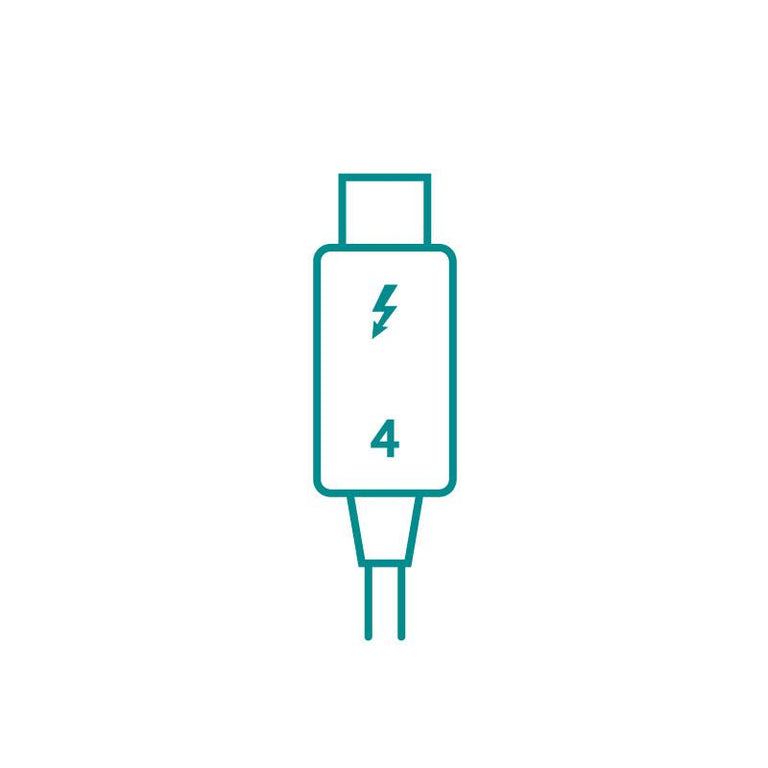 Graphic of cable end with Thunderbolt 4 label