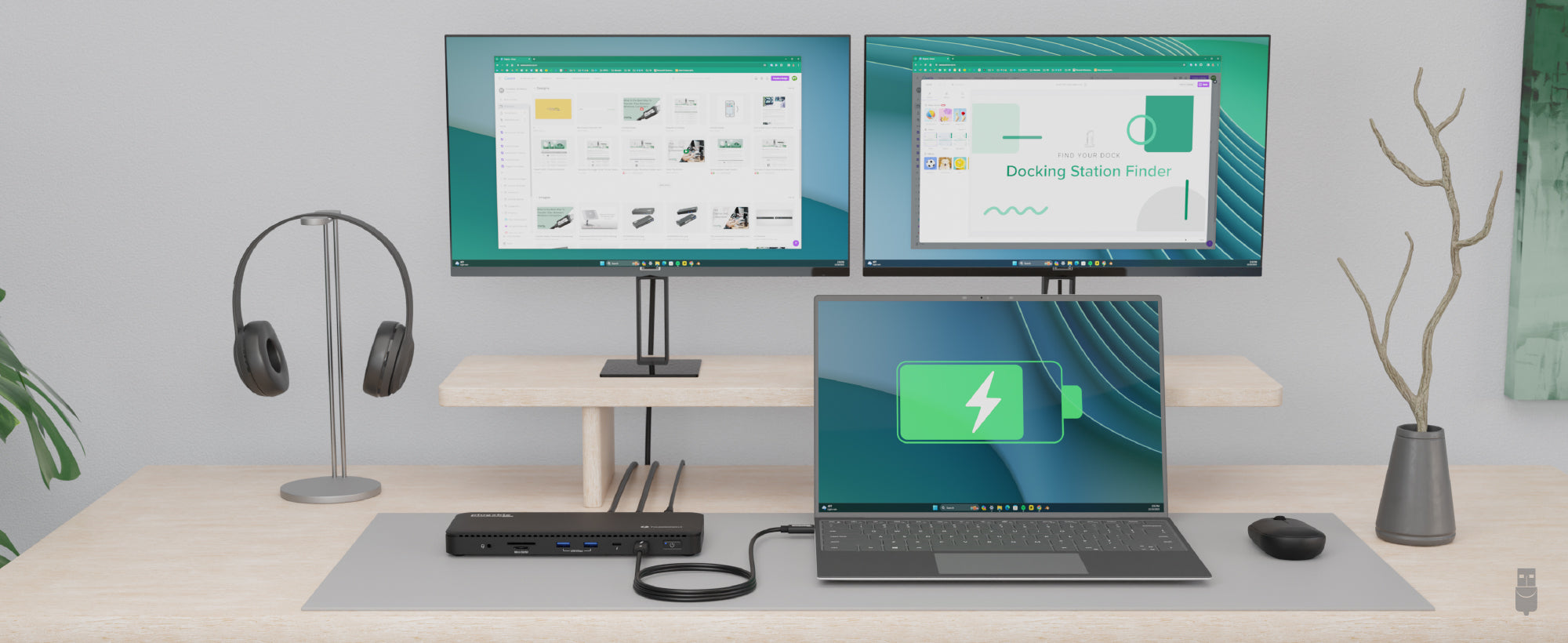 An image showing the TBT4-UD5 charging a laptop