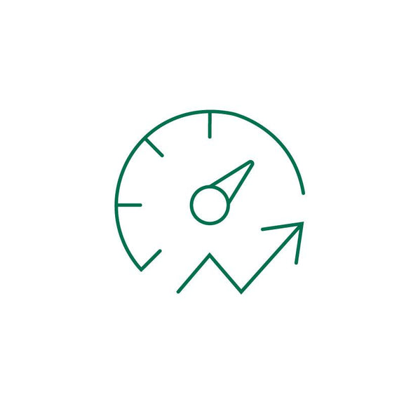 Image of a tachometer indicating high speed