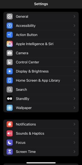 iphone display settings