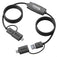 Plugable USB Data Transfer Cable with USB-C Adapters, 6.6ft image 1