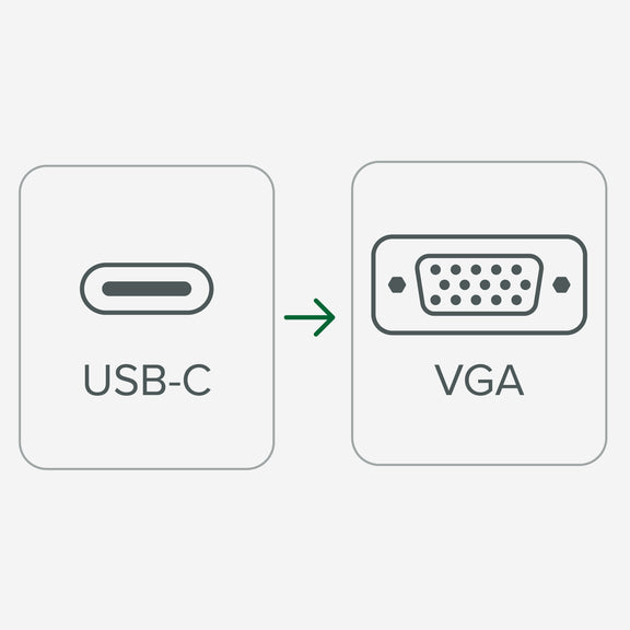 USB-C connector to VGA connector