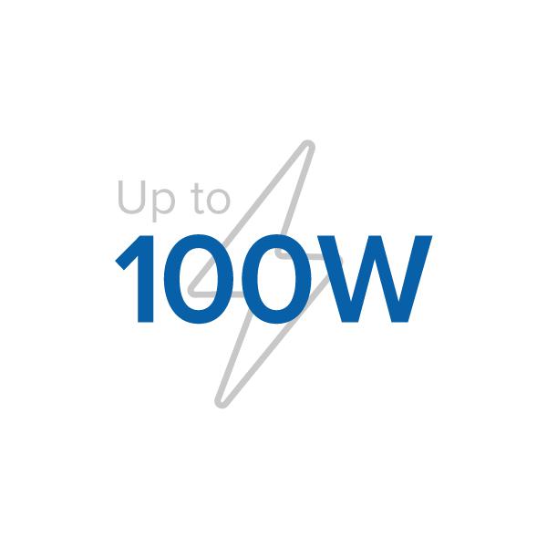 up to 100W