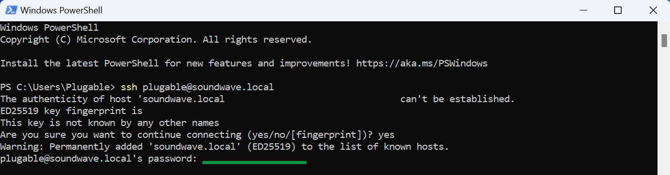 Powershell SSH into Raspberry Pi