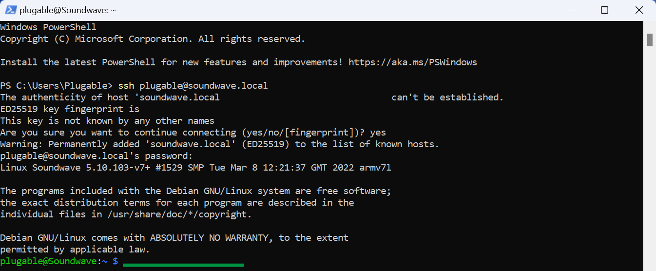 Powershell SSH into Raspberry Pi