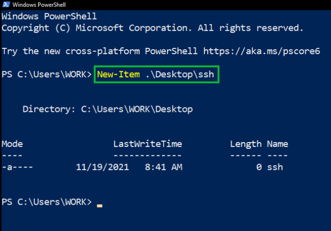 PowerShell New-Item Creation