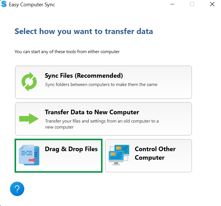 Easy Computer Sync - Drag and Drop Mode Demonstration