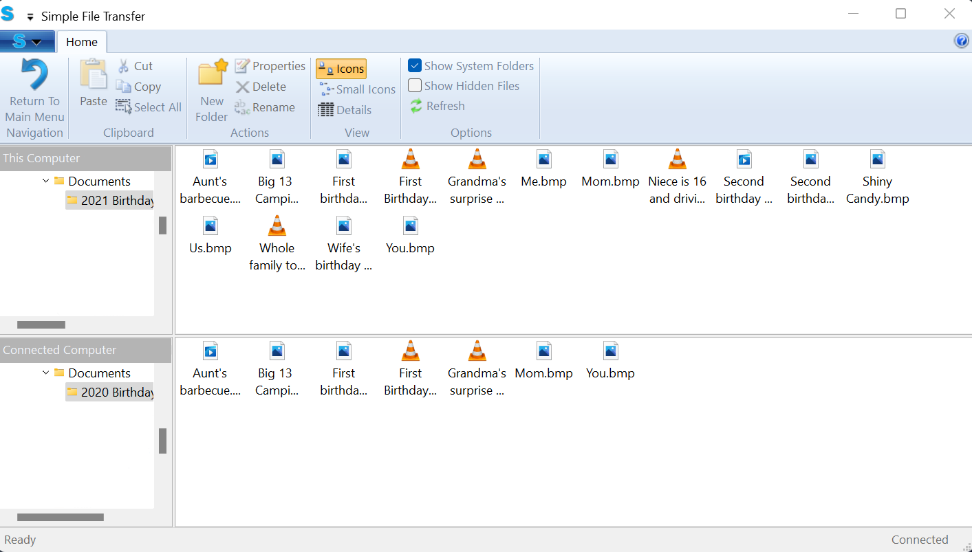 Easy Computer Sync - Drag and Drop Mode Demonstration