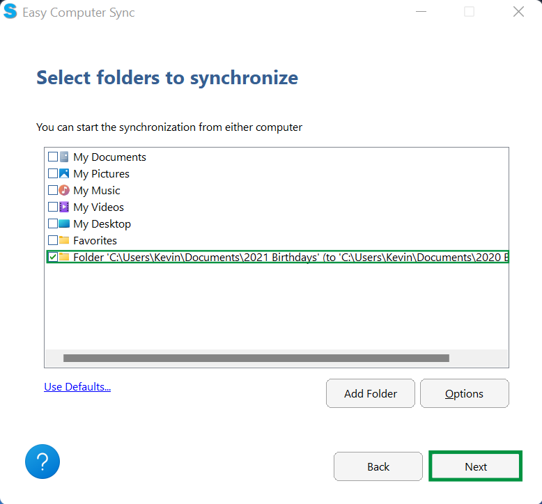 Easy Computer Sync - Sync Mode Demonstration