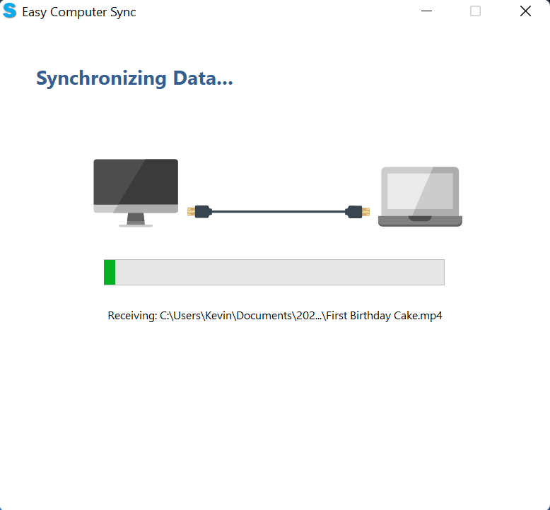 Easy Computer Sync - Sync Mode Demonstration