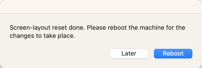 reboot to complete process