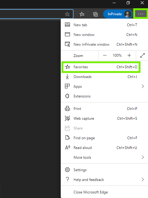 Export Bookmarks