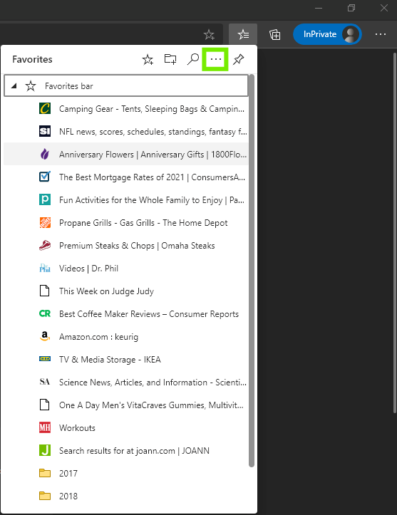 Export Bookmark