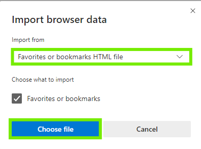 Import Bookmarks