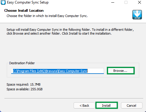 Install Easy Computer Sync