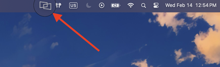 DisplayLink Manager icon in macOS menu bar