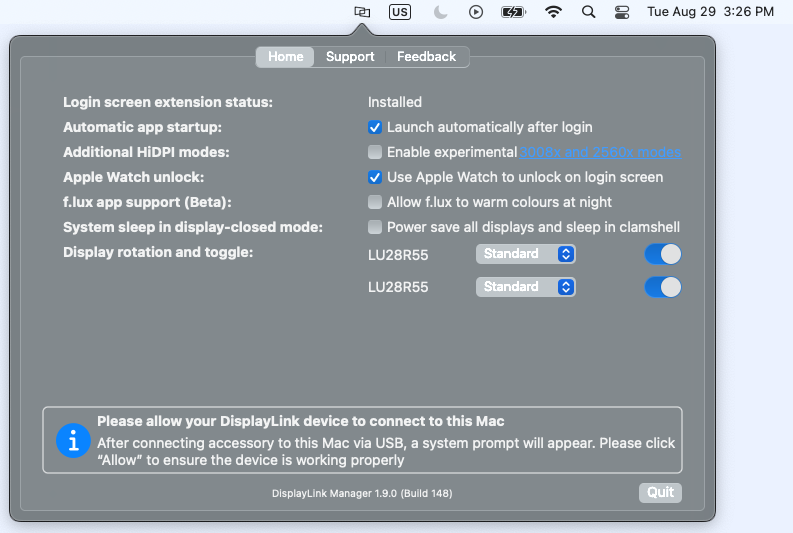 DisplayLink Manager macOS