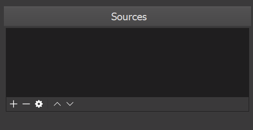 OBS sources panel