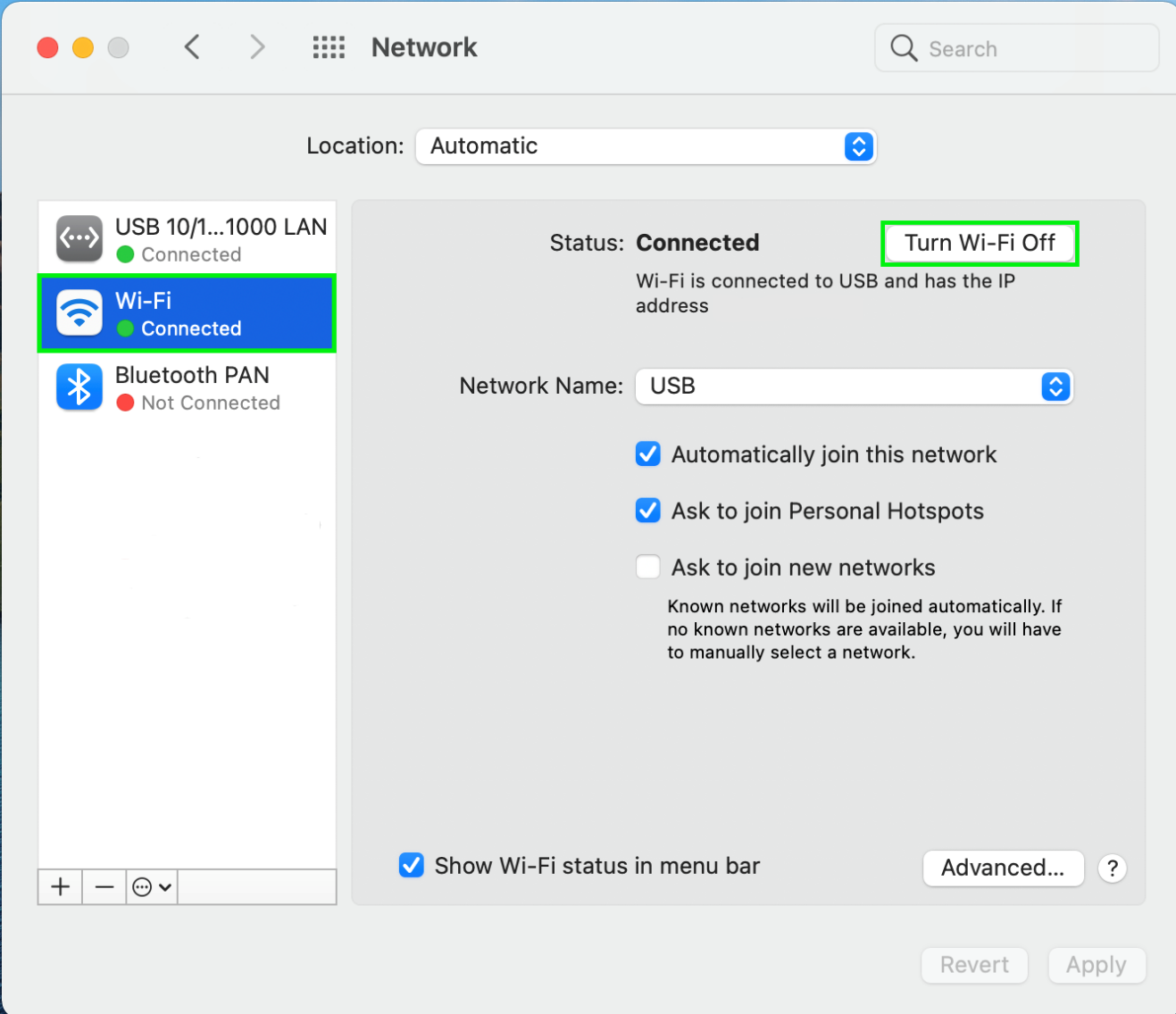 Manually Add Ethernet Adapter to macOS
